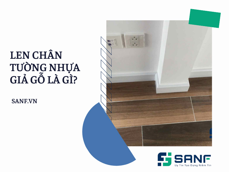 len chân tường nhựa giả gỗ