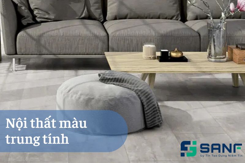 sàn nhựa giả gỗ màu xám