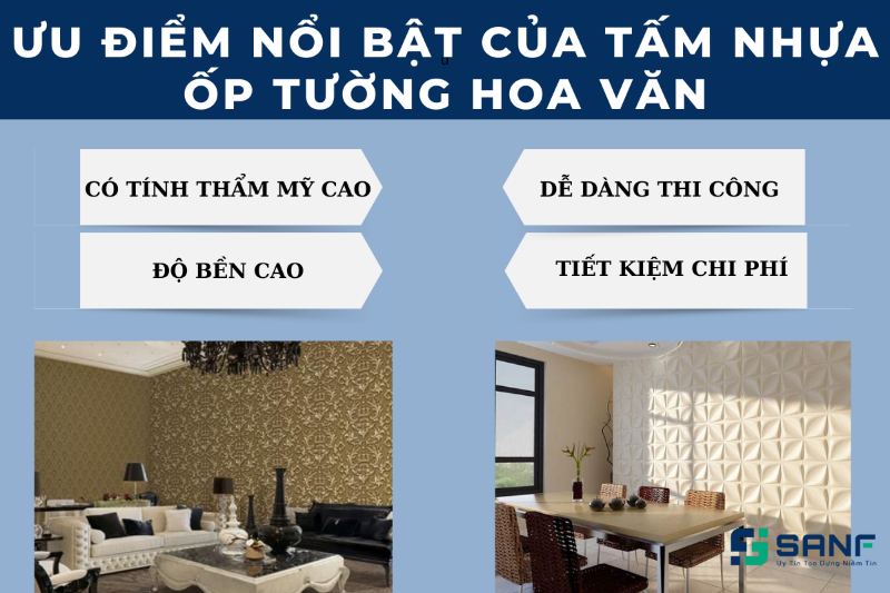 tấm pvc ốp tường hoa văn đẹp