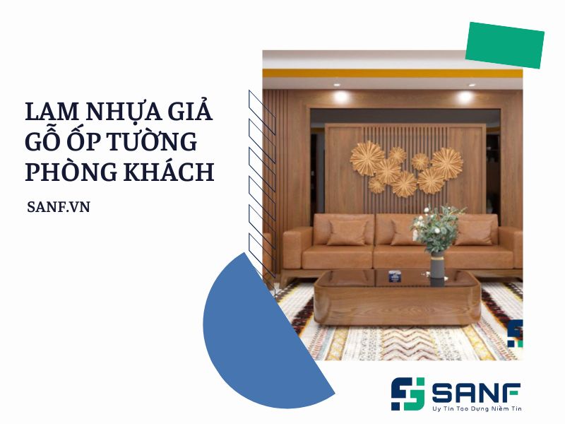 lam nhựa giả gỗ ốp tường phòng khách