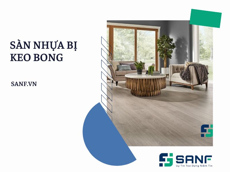 sàn nhựa bị keo bong