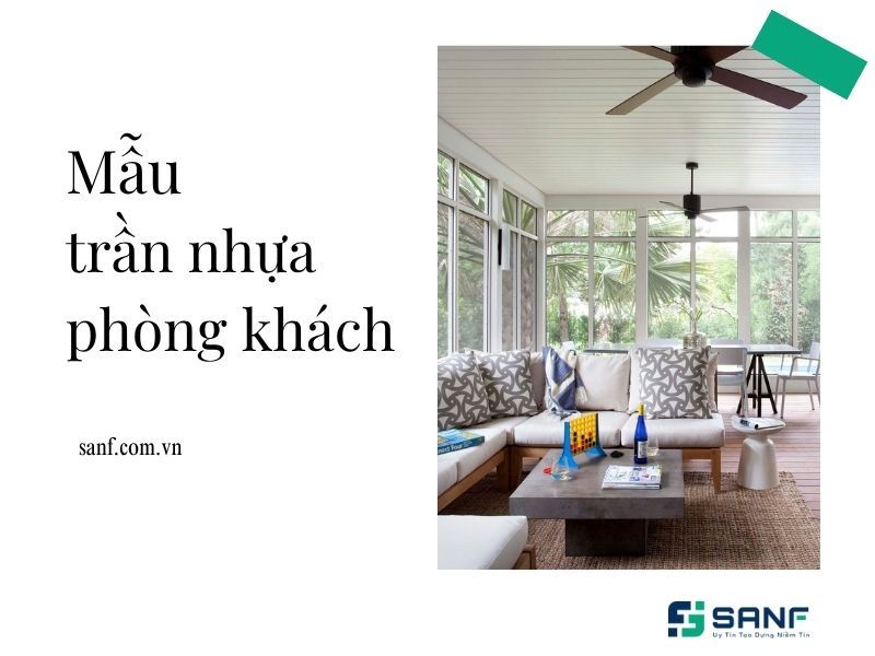 mẫu trần nhựa phòng khách