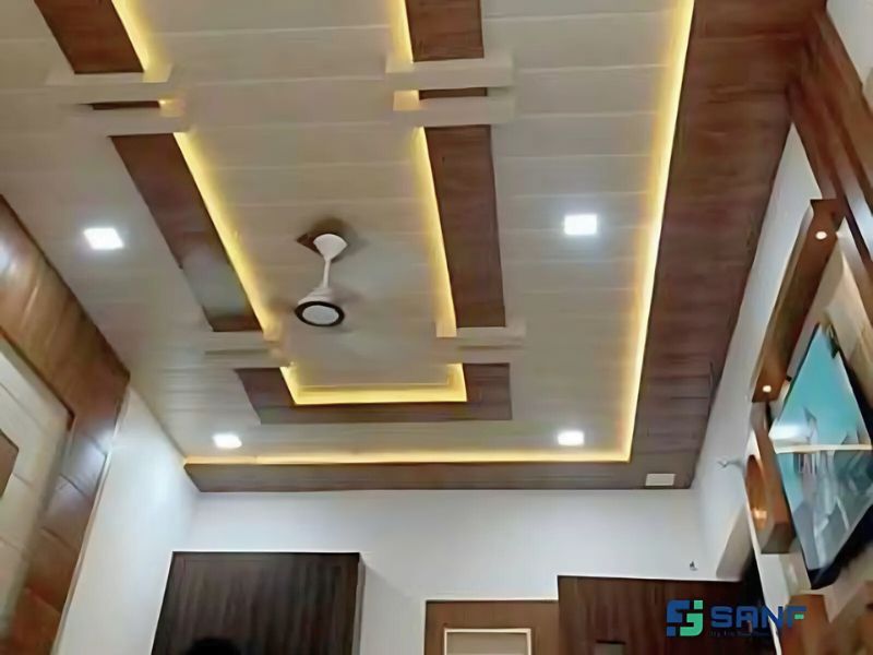 trần nhựa gỉa gỗ
