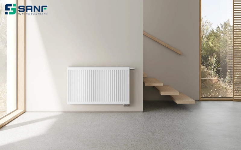 vách ngăn cầu thang bằng bê tông đơn giản