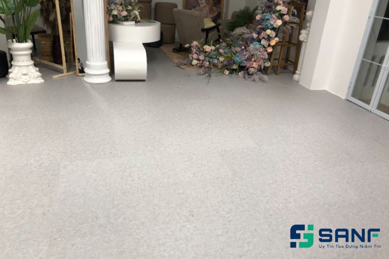 công trình thi công sàn nhựa đẹp tại sanf