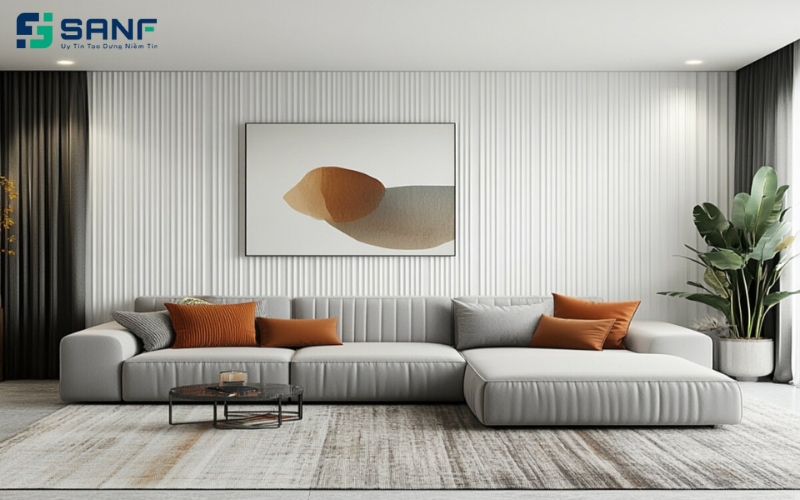 khoảng cách vách sau sofa