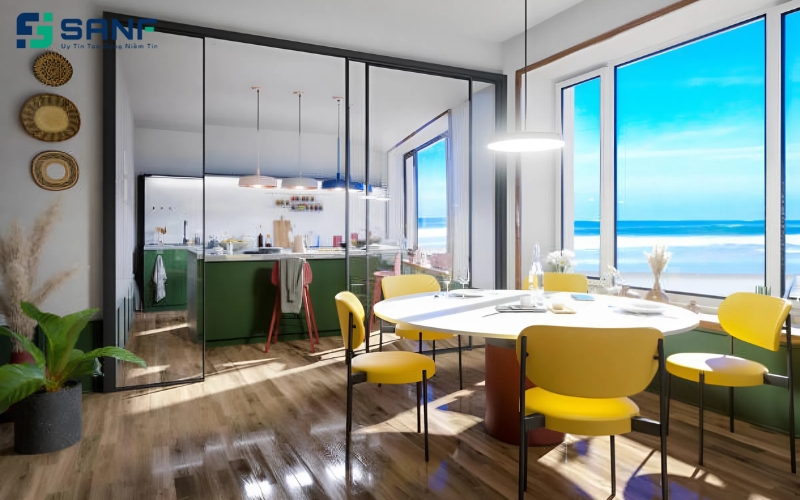 màu sắc vách bàn ăn đẹp