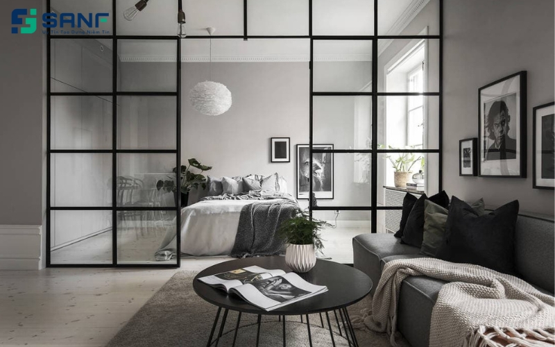 trang trí vách ngăn phòng ngủ đẹp