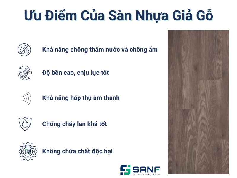 các ưu điểm sàn nhựa giả gỗ