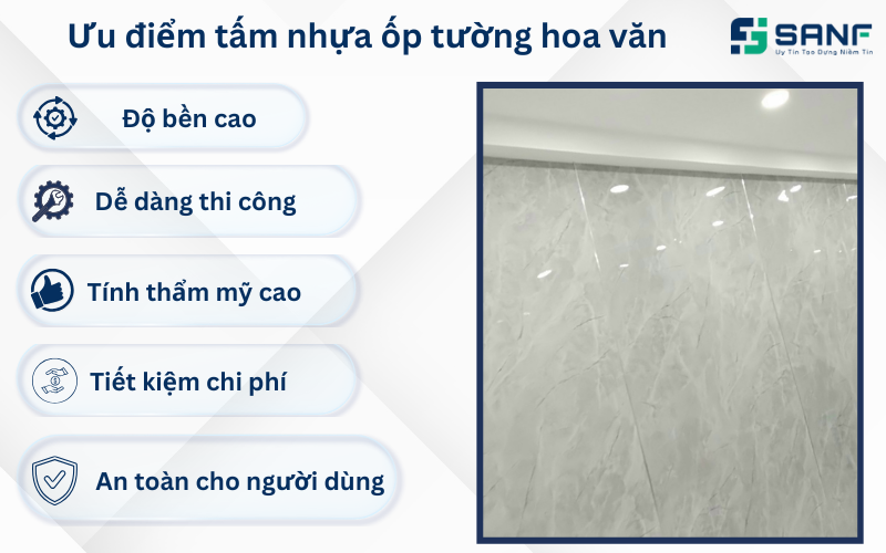 ưu điểm tấm nhựa ốp tường hoa văn