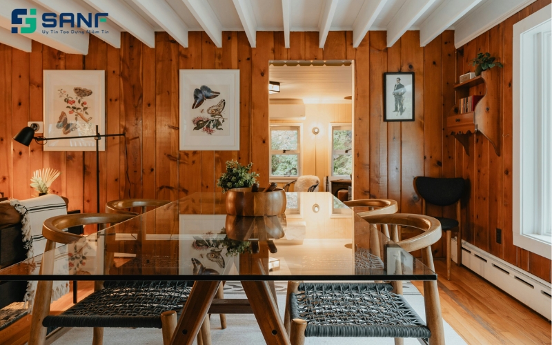 vách ốp bàn ăn trang trí tranh