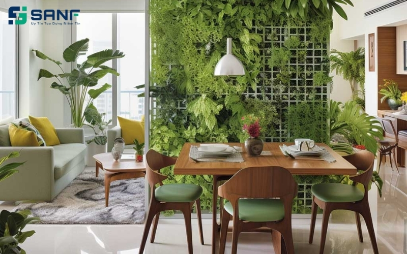 vách ngăn phòng bếp và phòng khách CNC đẹp