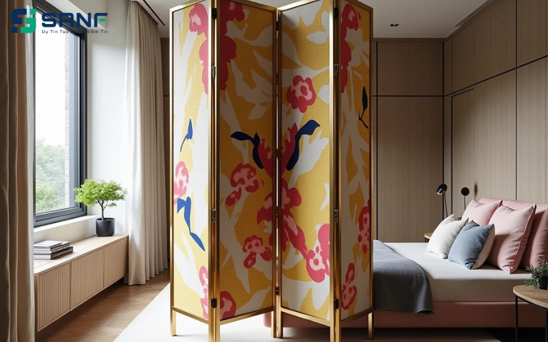 vách di động họa tiết độc đáo