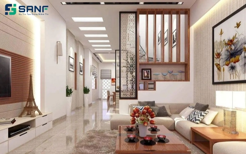 vách ngăn nhựa PVC hoa văn trắng