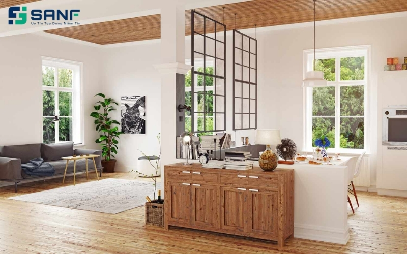 vách ngăn có khe sáng