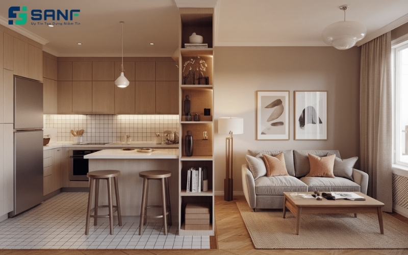 vách ngăn nhà phố đẹp