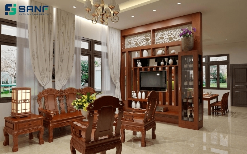 vách ngăn phòng bếp đẹp