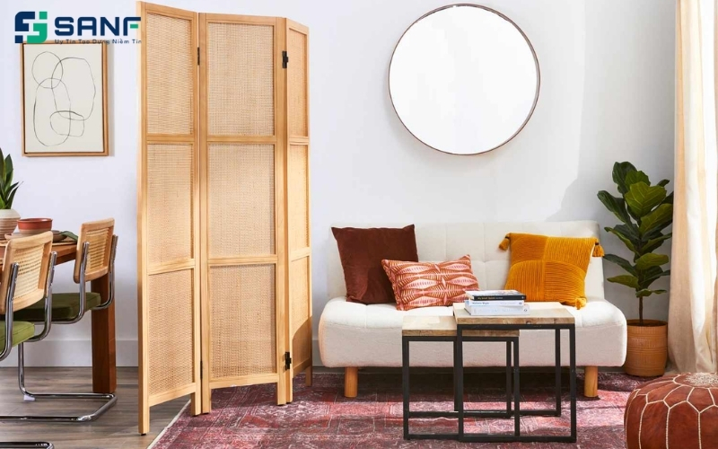 vách ngăn xếp bằng gỗ đẹp