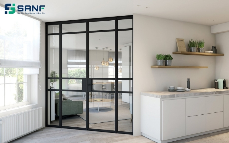 vách nhôm kính đẹp, thông thoáng