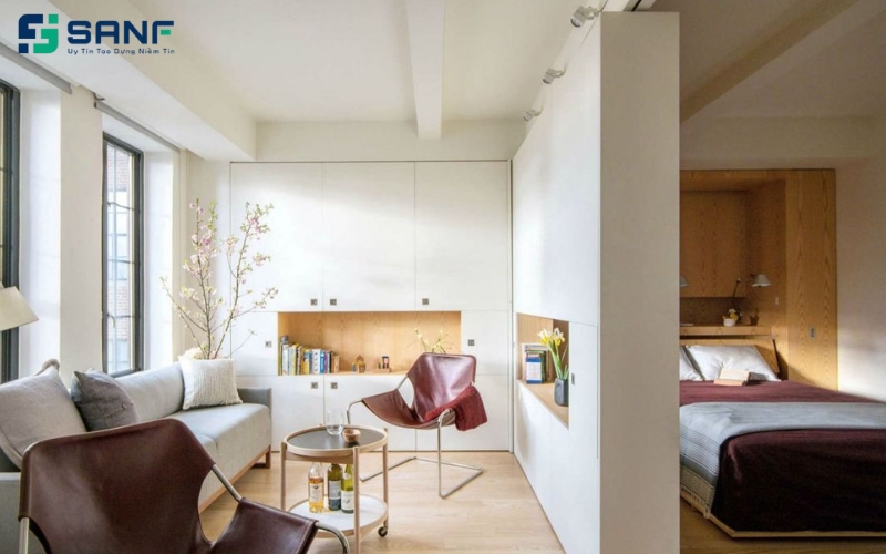 vách ngăn phòng ngủ lớn
