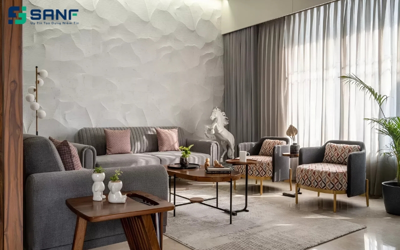 vách sofa bằng đá tự nhiên