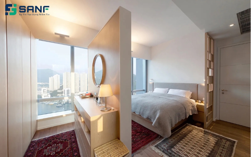 vách phòng ngủ bằng thạch cao