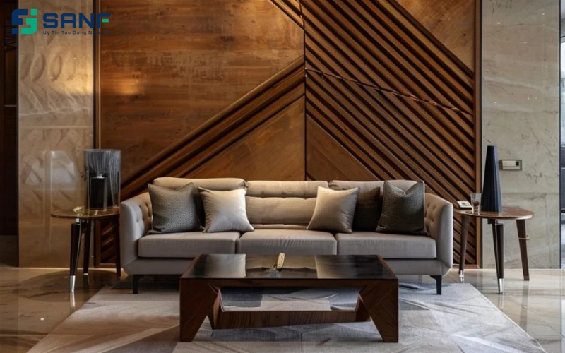 vách sofa thiết kế kiểu xương cá