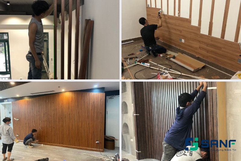 giá thi công tấm nhựa giả gỗ ốp tường