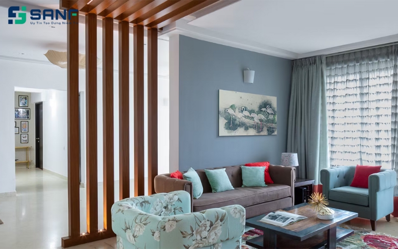 vách ngăn gỗ tự nhiên 