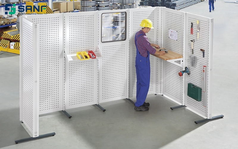 vách ngăn thạch cao tại khu vực sản xuất