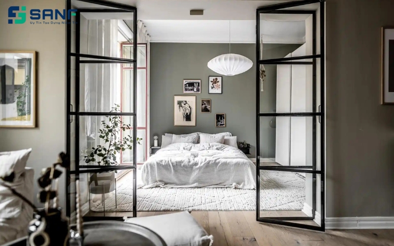 vách ngăn kính phòng ngủ cao cấp