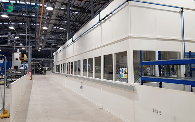 vách ngăn thạch cao tại nhà xưởng