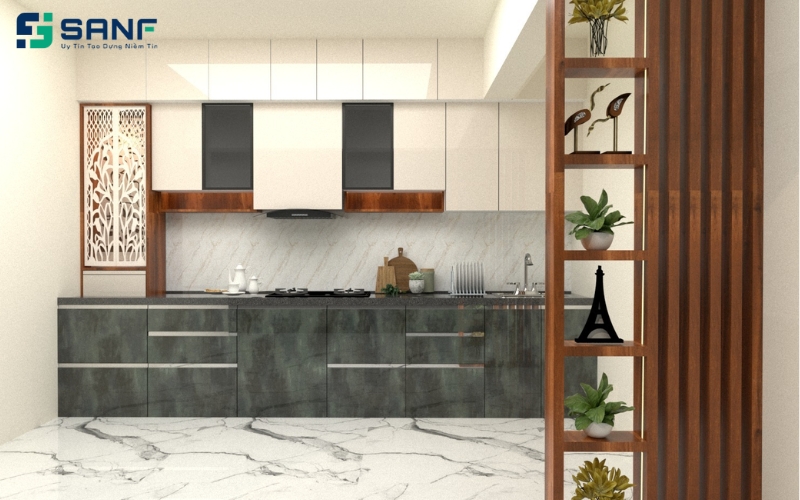 vách ngăn phòng bếp đẹp