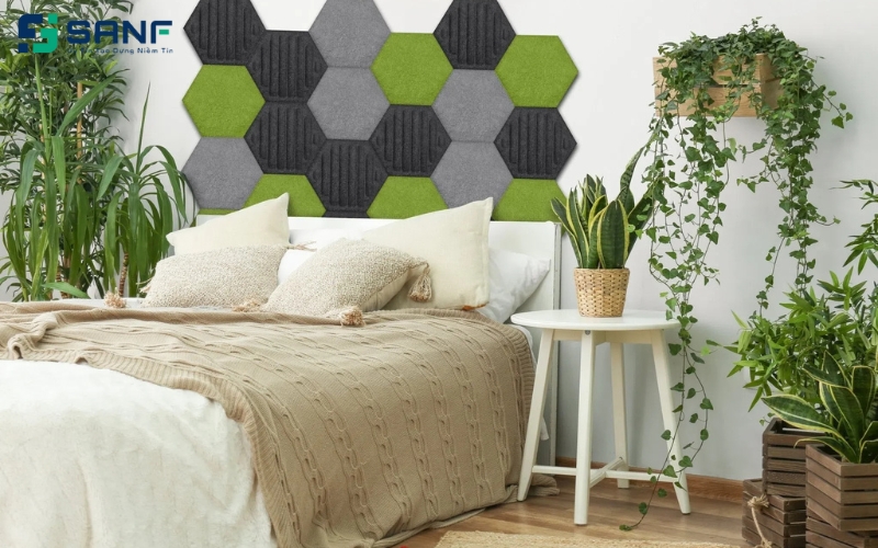 vách nỉ đa sắc 