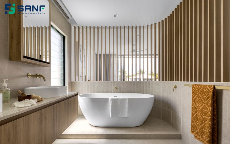 vách ngăn nhựa giả gỗ cho nhà tắm