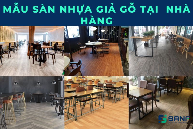 sàn nhựa giả gỗ tại nhà hàng
