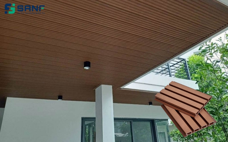 tấm ốp trần bằng gỗ nhựa 1 lớp