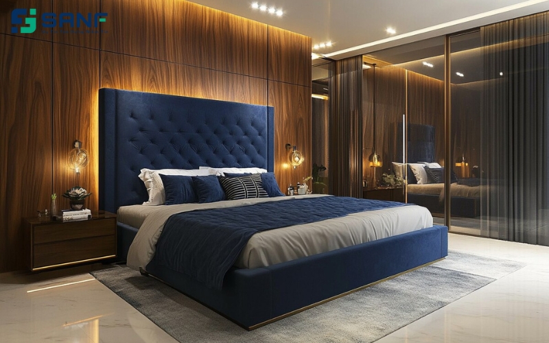 vách đầu giường sang trọng