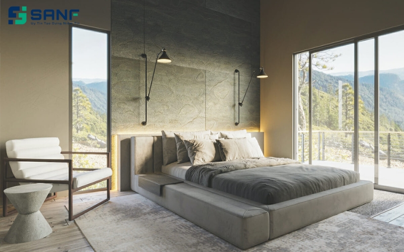 vách đầu giường tối giản đẹp