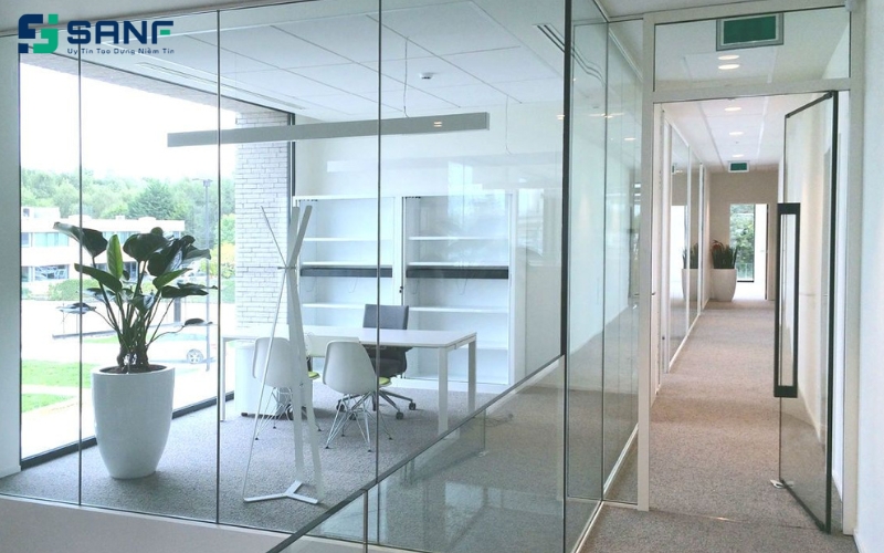 vách ngăn kính