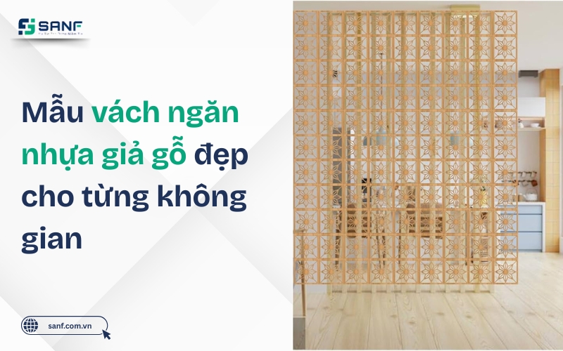 vách ngăn nhựa giả gỗ