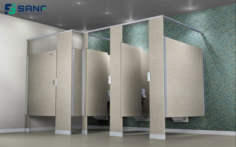 vách ngăn nhựa lõi thép xám