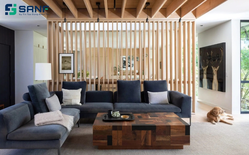 vách ngăn nhựa pvc giả gỗ