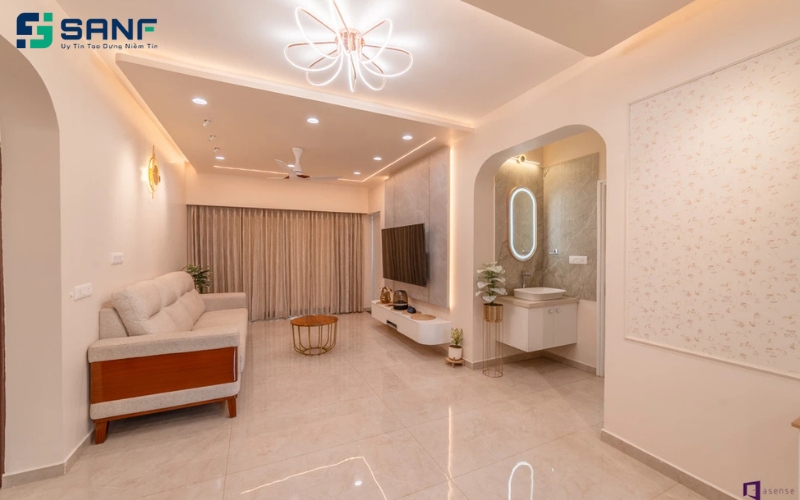 vách ngăn thạch cao đẹp