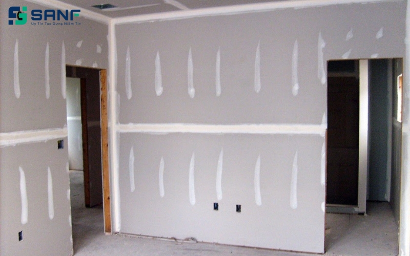 vách thạch cao 1 mặt