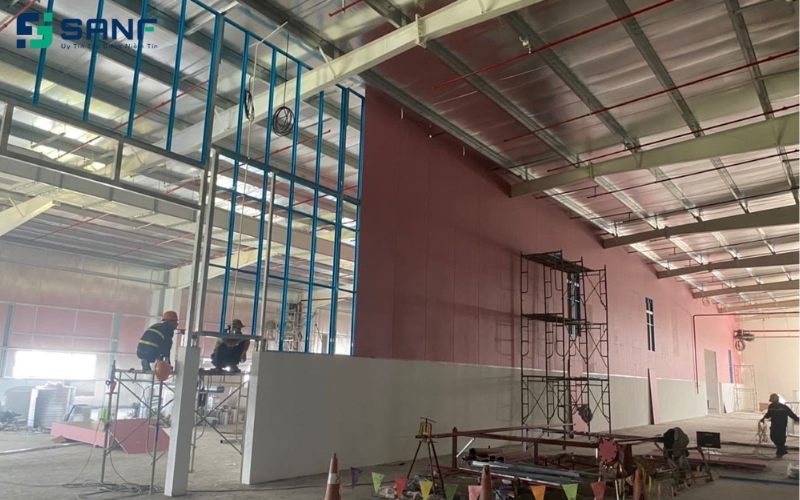 vách ngăn thạch cao chống cháy