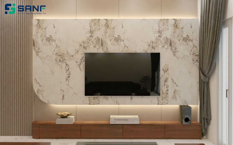 vách tivi lam sóng