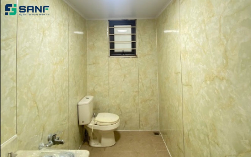 tấm nhựa ốp tường giả đá gam màu vàng nhẹ nhàng