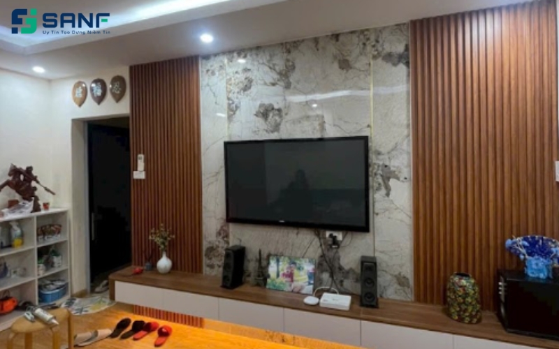 Tấm nhựa ốp tường PVC giả đá sang trọng