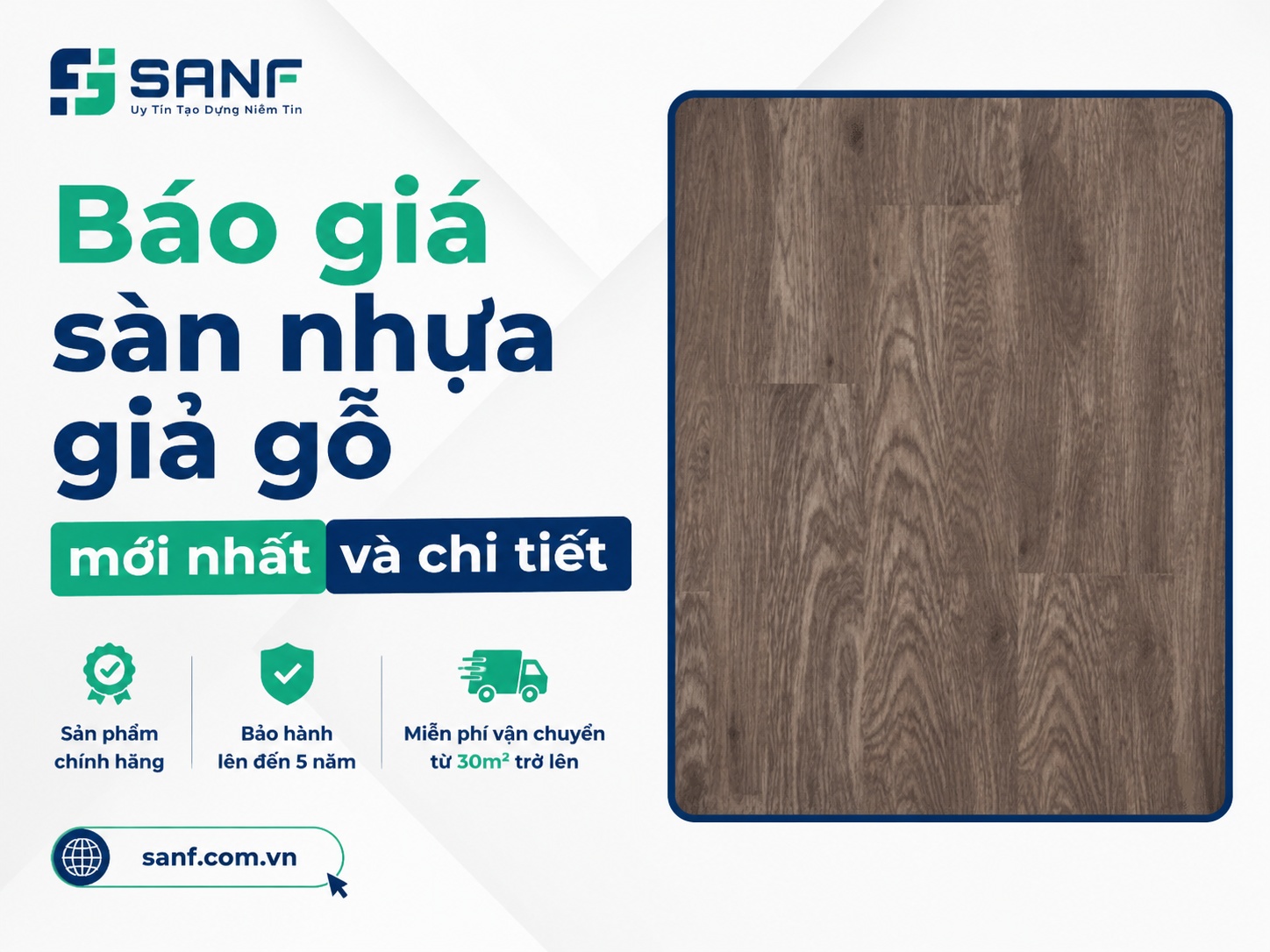 Báo giá sàn nhựa giả gỗ tại SanF